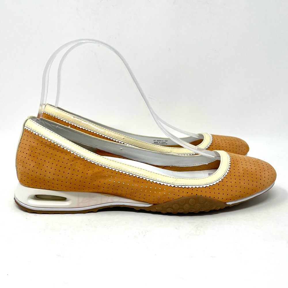 Elegant Tan Air Bria Perforated Women's Flats